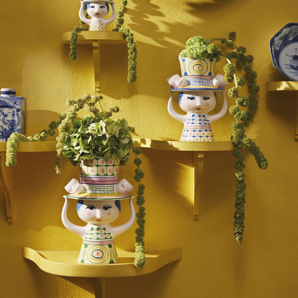 Lady with Hat vase, gr&oslash;nn, Bj&oslash;rn Wiinblad