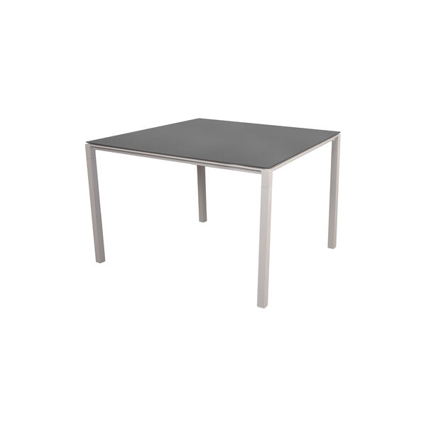 Pure spisebordunderstel 100x100 cm, taupe/aluminium, Cane-line