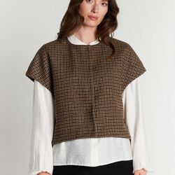 7898RDFNewHika vest, chocolat, RUE de FEMME