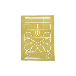 Kjøkkenhåndduk 2-pk, gul med logo, Hellstrøm Items