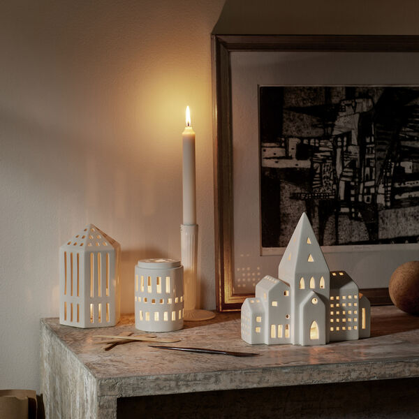 Urbania lyshus lite tårn, hvit, Kähler