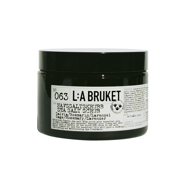 No. 063 havsaltskrubb, salvie/rosmarin/lavendel, L:a Bruket
