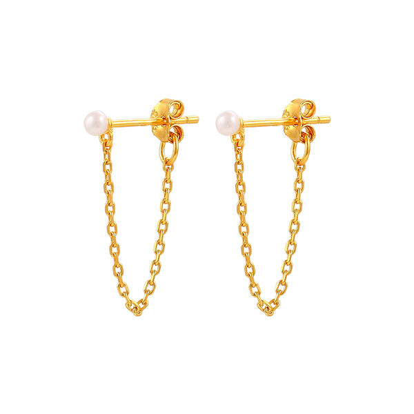 Tuva pearl &oslash;reringer, gold, Hultquist Copenhagen