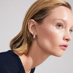 FOCUS Crystal øreringer, gullbelagt, Pilgrim