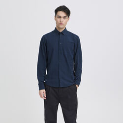 CFAABERG Structured Shirt, navy blazer, Casual Friday