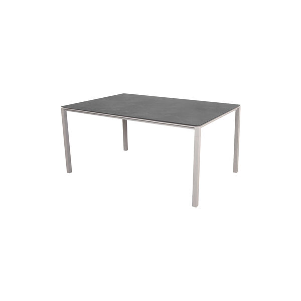 Pure spisebordunderstel 150x90 cm, taupe/aluminium, Cane-line