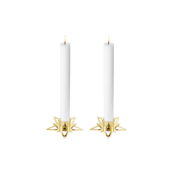 Classic Christmas stjerne lysestake, 2 stk, Georg Jensen