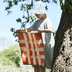 Kvam Sitteunderlag, Orange, R&oslash;ros Tweed