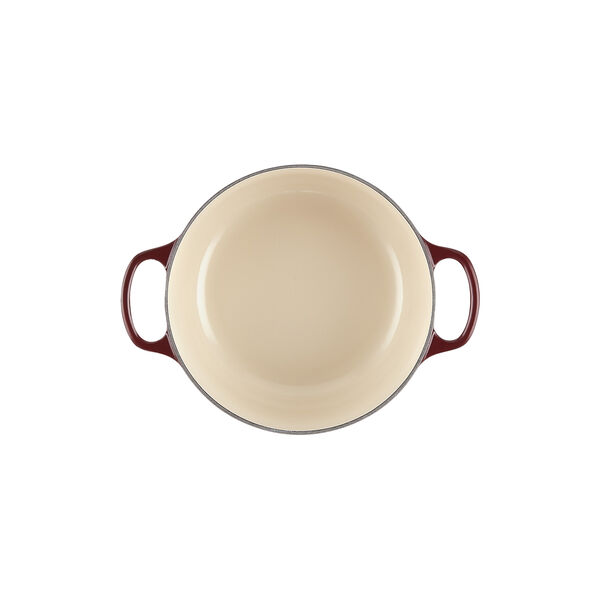 Signature st&oslash;pejern rund gryte &Oslash; 20 cm, garnet, Le Creuset