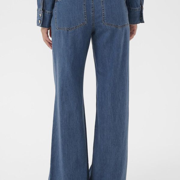 SafinasPW Trousers, medium blue denim, Part Two