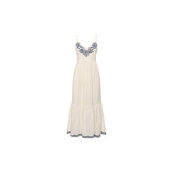 BiannaPW Dress, whisper white w blue emb, Part Two