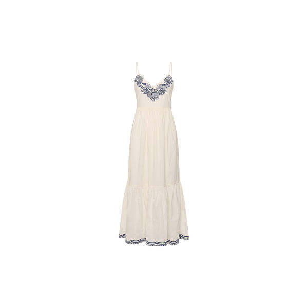 BiannaPW Dress, whisper white w blue emb, Part Two