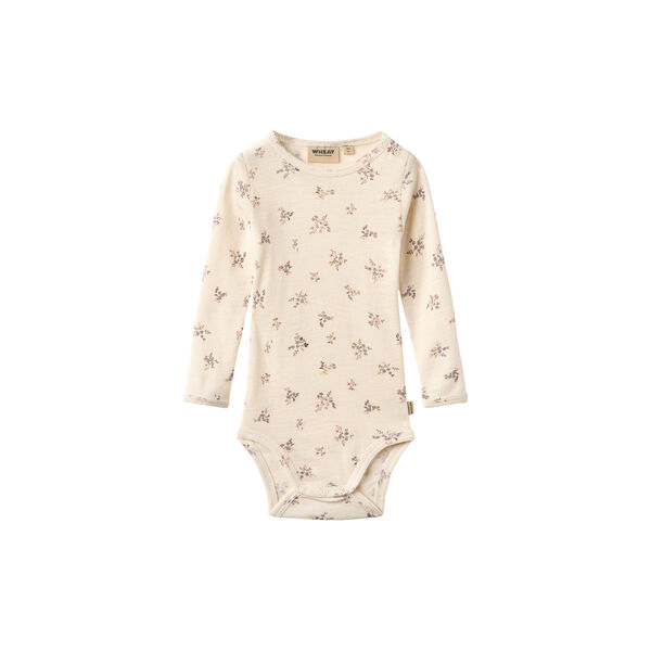 Wool Body L/S Lucca, 1359 pale lilac flowers, Wheat