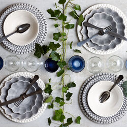 Bubbles tallerken 28 cm, grey, Mateus