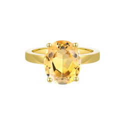 Selene Prong Ring, gold/citrine, Nila Noor