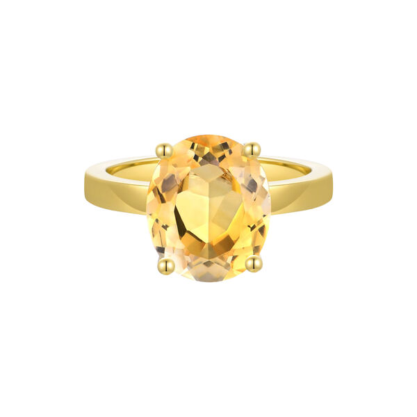 Selene Prong Ring, gold/citrine, Nila Noor