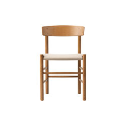 J39 Mogensen stol med polstret sete, vintage lakkert/natural canvas, Fredericia Furniture