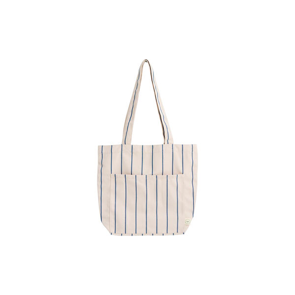 Outdoor Market Tote Bag, beige with blue stripe, HAY