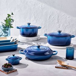 Signature st&oslash;pejern rund gryte &Oslash; 26 cm, azure blue, Le Creuset