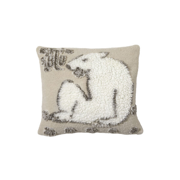 GM bear wool pute 50x50, beige, Kitty Sablu