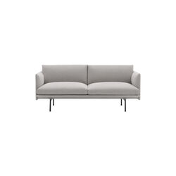 Outline Sofa 2-seter, leire/svart, Muuto