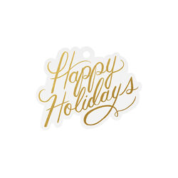 Happy Holidays gaveetiketter, 8 stk., Parlebo