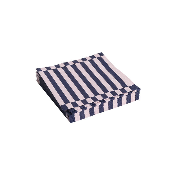 Pattern servietter lunch, light pink/dark blue pillar stripe, HAY