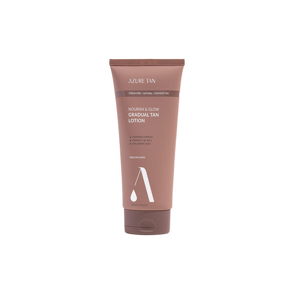 NOURISH & GLOW GRADUAL TAN LOTION - MEDIUM/DARK, AZURE TAN