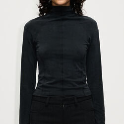 Trim LS, washed black cupro, HOPE