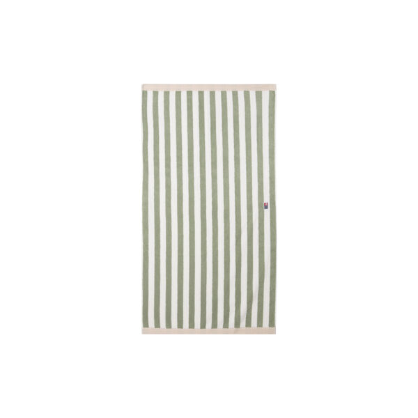 Block Striped h&aring;ndkle, vintage green/white/moonbeam, Lexington