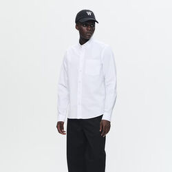 WWAdam Woven Shirt l/s, bright white, Wood Wood