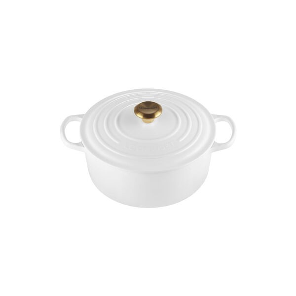 Signature rund gryte &Oslash; 26 cm, white, Le Creuset