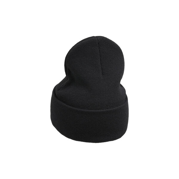 Double layer wool beanie, black jet, KnowledgeCotton Apparel 