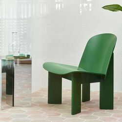 Chisel Lounge Chair, lush green lacquered beech, HAY
