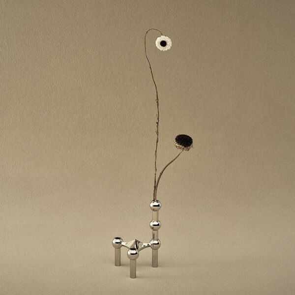 Stoff Nagel vase, krom, STOFF Nagel
