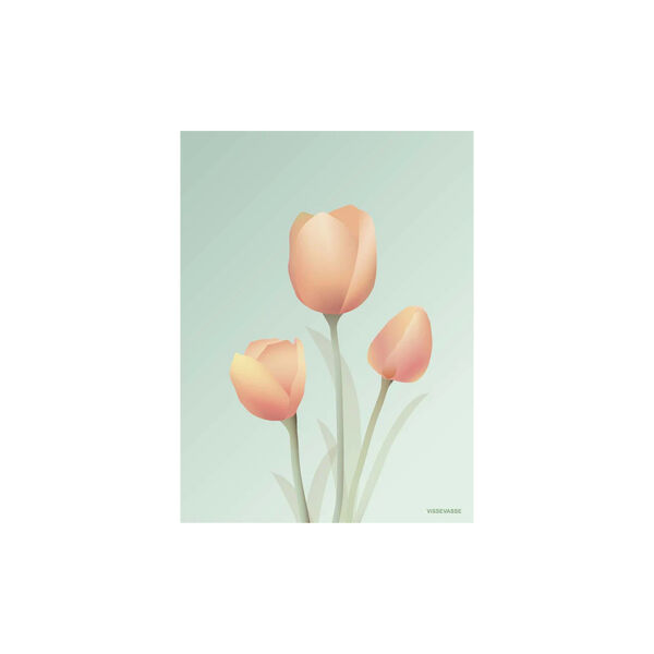 Tulipaner mint plakat, 40x30 cm, ViSSEVASSE