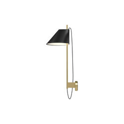 Yuh vegglampe, sort/messing, Louis Poulsen