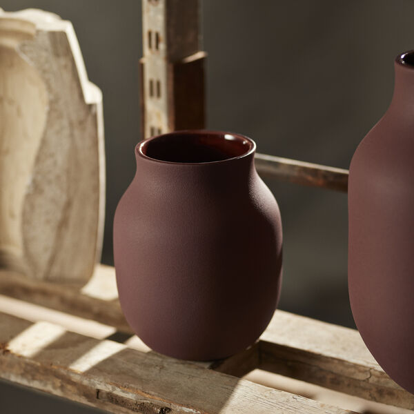 Studio Omaggio #1 Vase H 20 cm, bordeaux, K&auml;hler