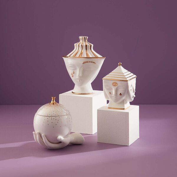 Gilded Eve Boks, hvit/gull, Jonathan Adler