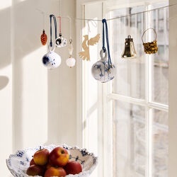 Musselmalet Riflet & Mega Mussel Julekule 2 stk., Royal Copenhagen