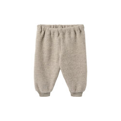 Wool Fleece Trousers Kinnie, 3204 khaki melange, Wheat