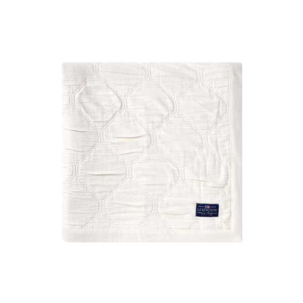 Jacquard Organic Cotton Bedspread | Lt Beige | Sengeteppe, Lexington