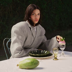 Oyster skål 24cm, forest green, Mateus