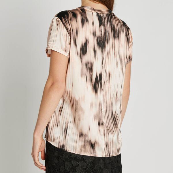 Blaine Top, pale rose/black print, PBO