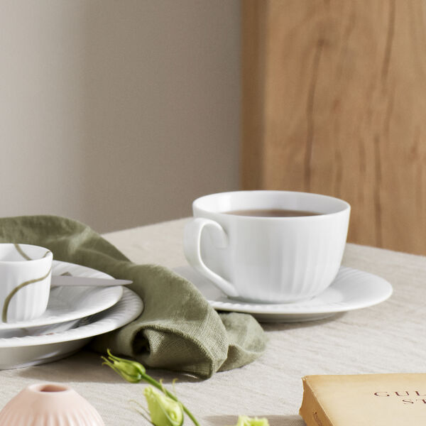 Hammershøi kopp med skål, hvit Hammershøi kopp med skål, hvit, Kähler