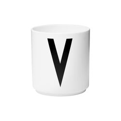 Arne Jacobsen porselenskopp, V, Design Letters