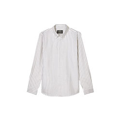 Cotton Oxford Sune Stripe Shirt BD FAV, white/parisian night/rainy day, Mads N&oslash;rgaard