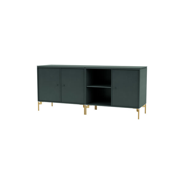 SAVE Lowboard med ben i messing, 163 black jade, Montana Furniture