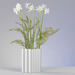 Nuage vase Medium, light silver, Vitra 