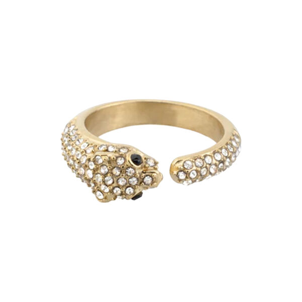 Panther Ring W/Crystals, gold, DARK department